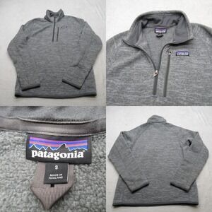 Patagonia Better Sweater Mens Small Gray Fleece 1/4 Zip Pullover Hiking Jog‎ Run